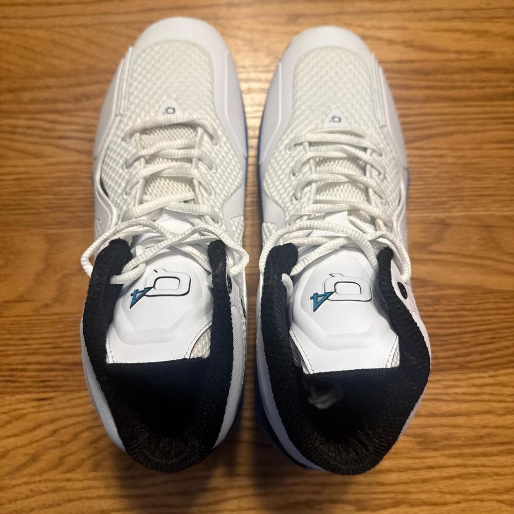 Q4 Sports Men's Basketball Shoes - Bright White and Aster Blue and Black - Picture 4 of 6